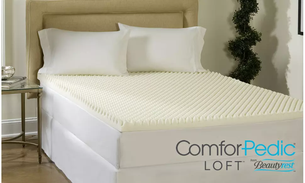 ComforPedic Loft from Beautyrest 4'' Reversible Memory Foam Mattress Topper - Second Medium