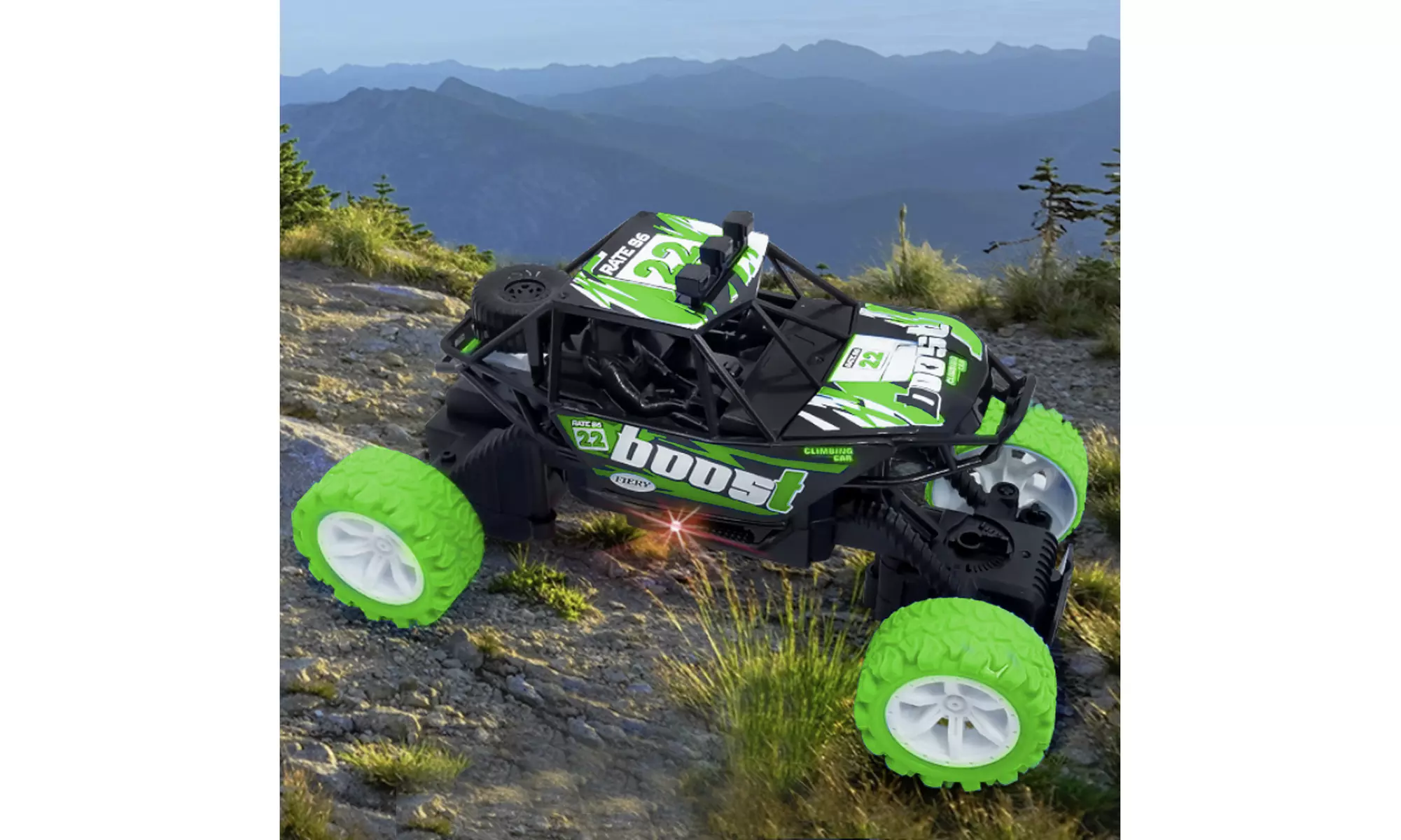 Zummy Cross Country LED Light Remote Control Stunt RC Car
