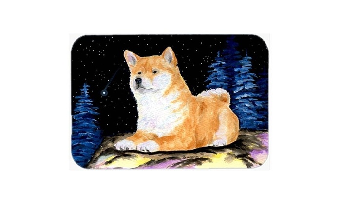 Carolines Treasures Ss8445cmt 20 X 30 In Starry Night Shiba Inu Kitchen Or Bath