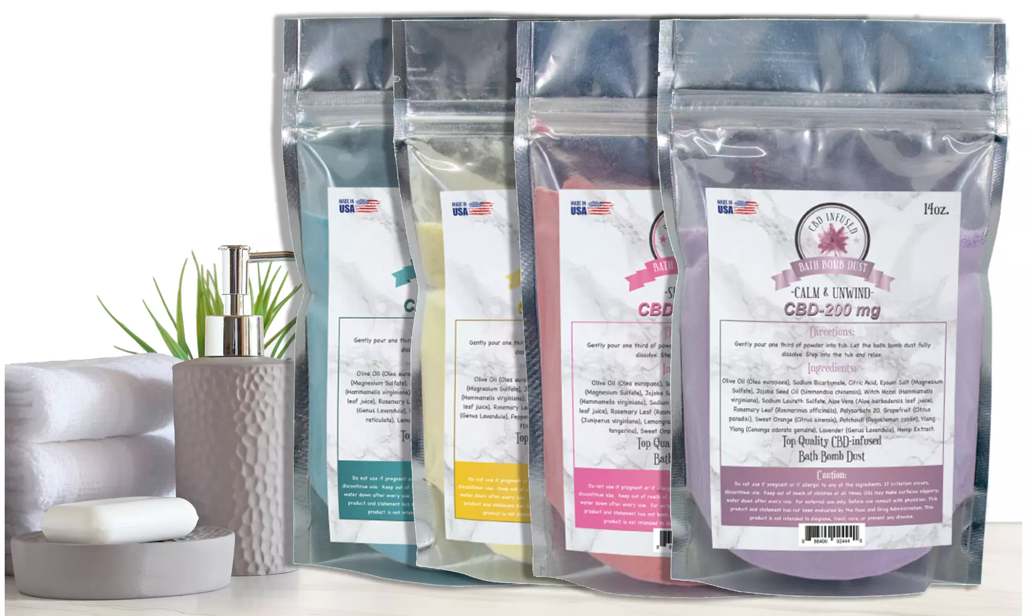 CBD Bath Salts - Dust - Healing Therapy (200mg) by Live Green Hemp - Primary Image