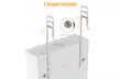 Wall Door Mounted LED Mirror Jewelry Cabinet Lockable Armoire w/ 6 Drawers  - Second Medium