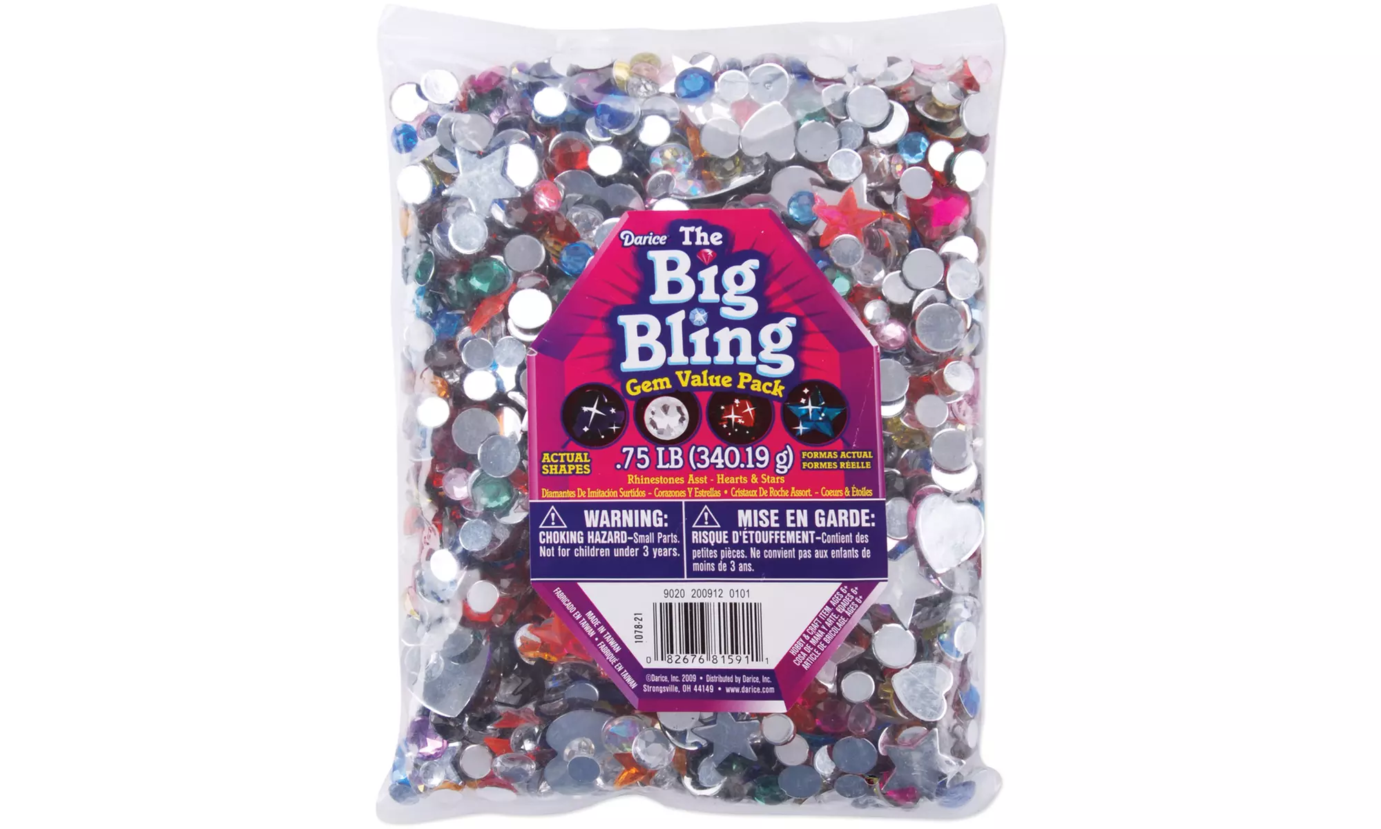 Darice Rhinestones Heart Star and Round Assorted Colors and Sizes - Primary Image