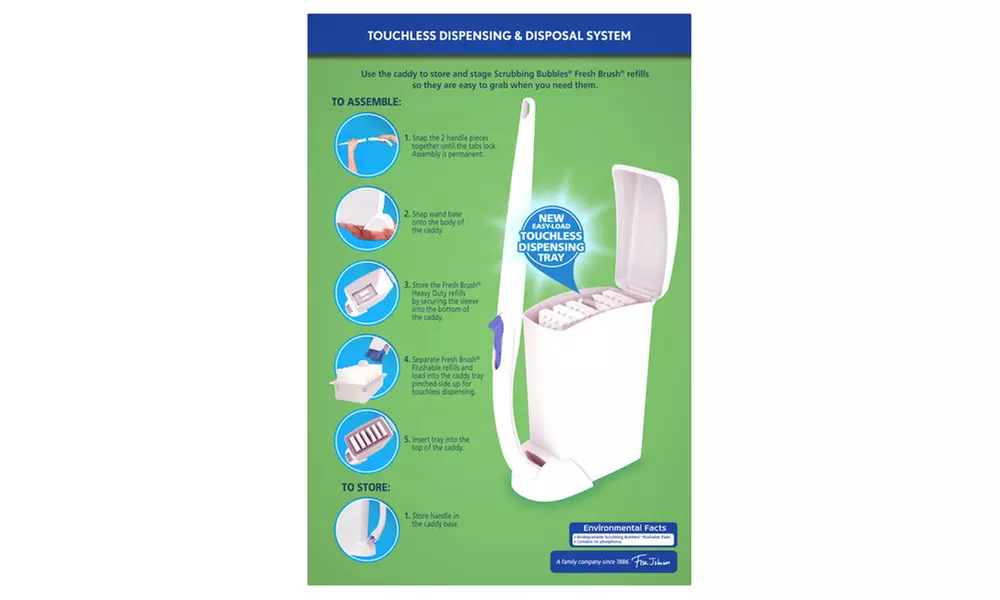 Scrubbing Bubbles Fresh Brush Toilet Cleaner Starter Kit and Caddy - 2 Pack - Second Medium