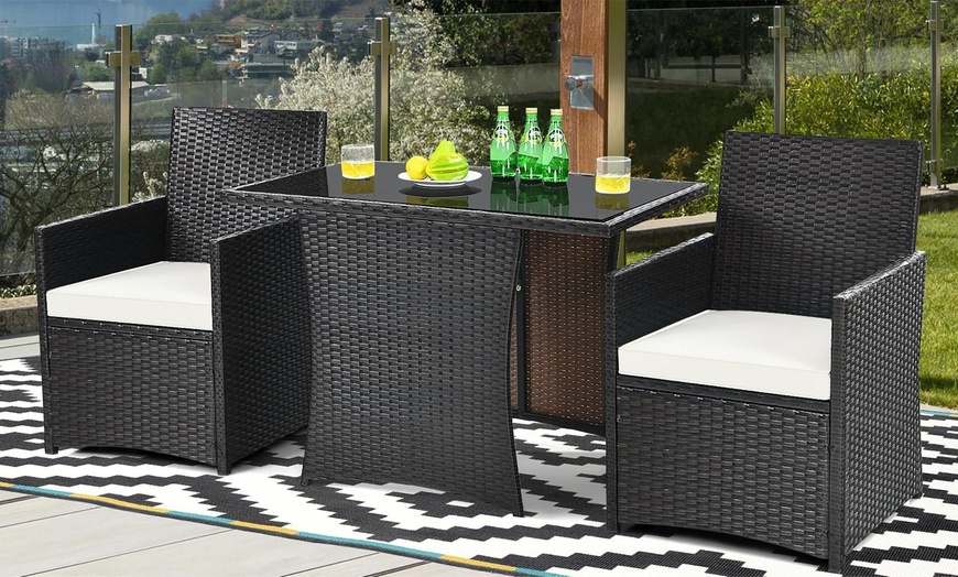 Up To 52% Off On Costway 3PCS Patio Rattan Fur... | Groupon Goods