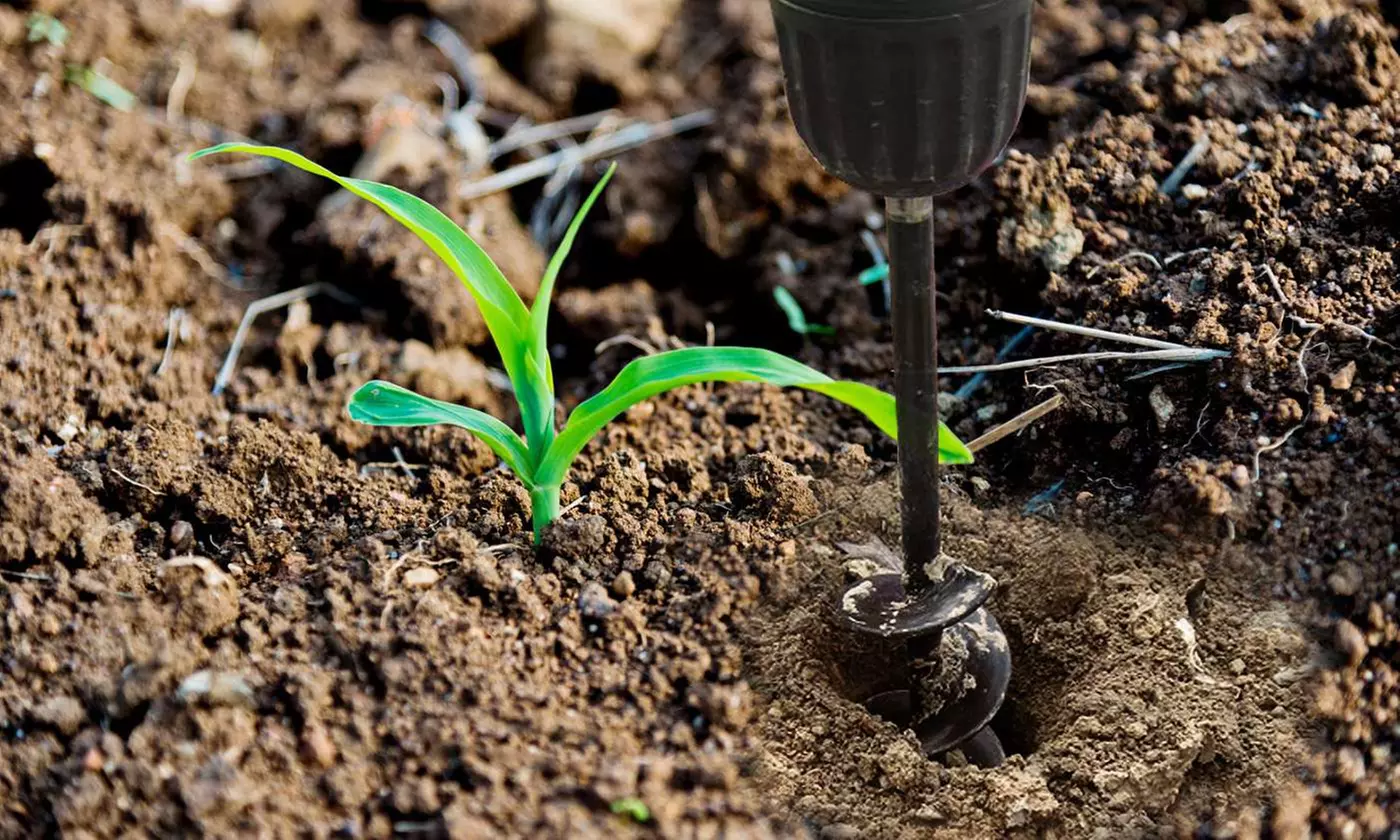 iMounTEK Auger Drill Bit for Planting Garden Auger Spiral Drill Bit Planter Tool