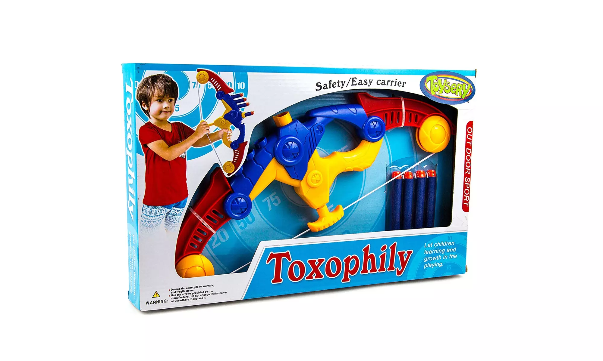 Toy Bow and Arrow for Kids with 4 Foam Arrows Like Darts Great Indoor & Outdoor - Second Medium