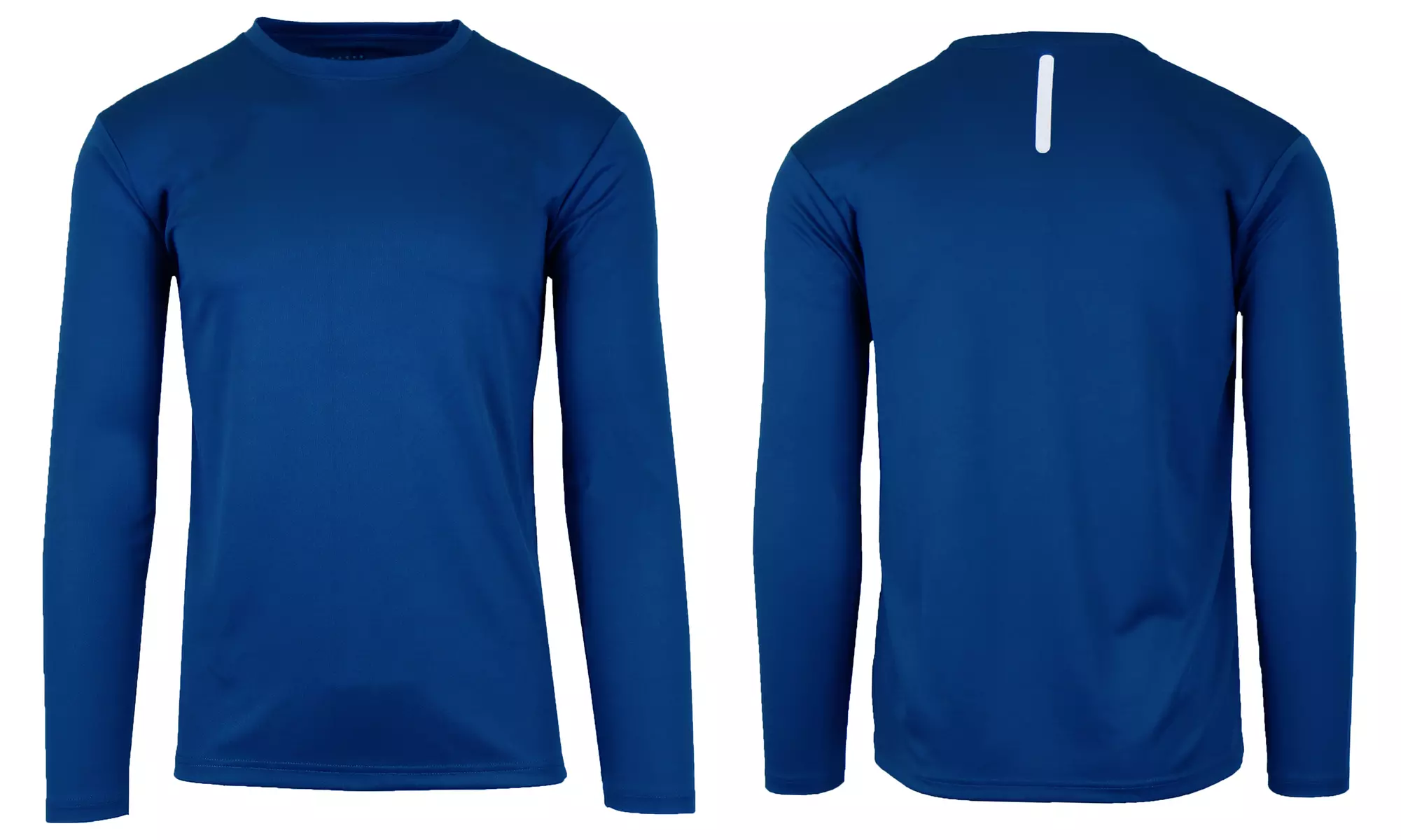 Men's Long Sleeve Moisture Wicking Crew Neck Tagless Performance Tee