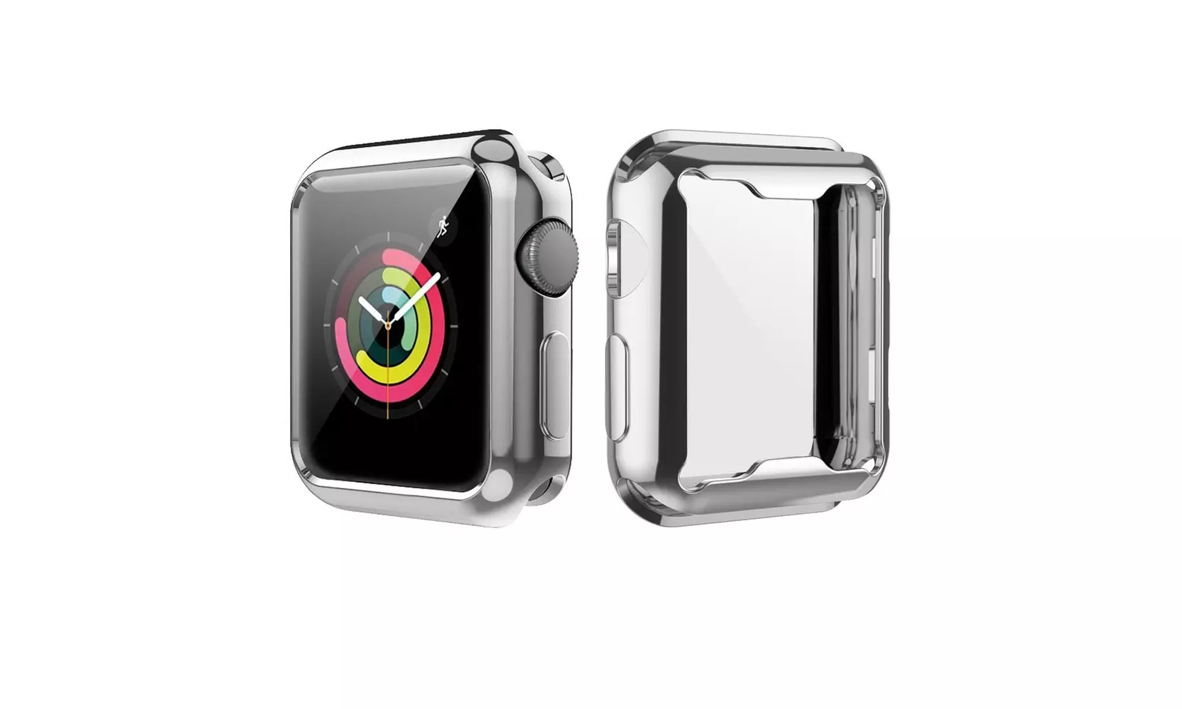 Chrome Full Cover Drop Resistant Bumper Screen Protector Case For Apple Watch