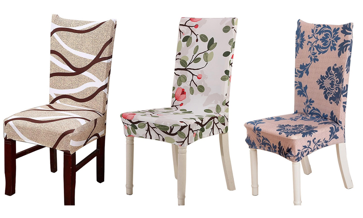 Floral Stretch Dining Room Chair Covers Chair Slipcovers(2-Pack)