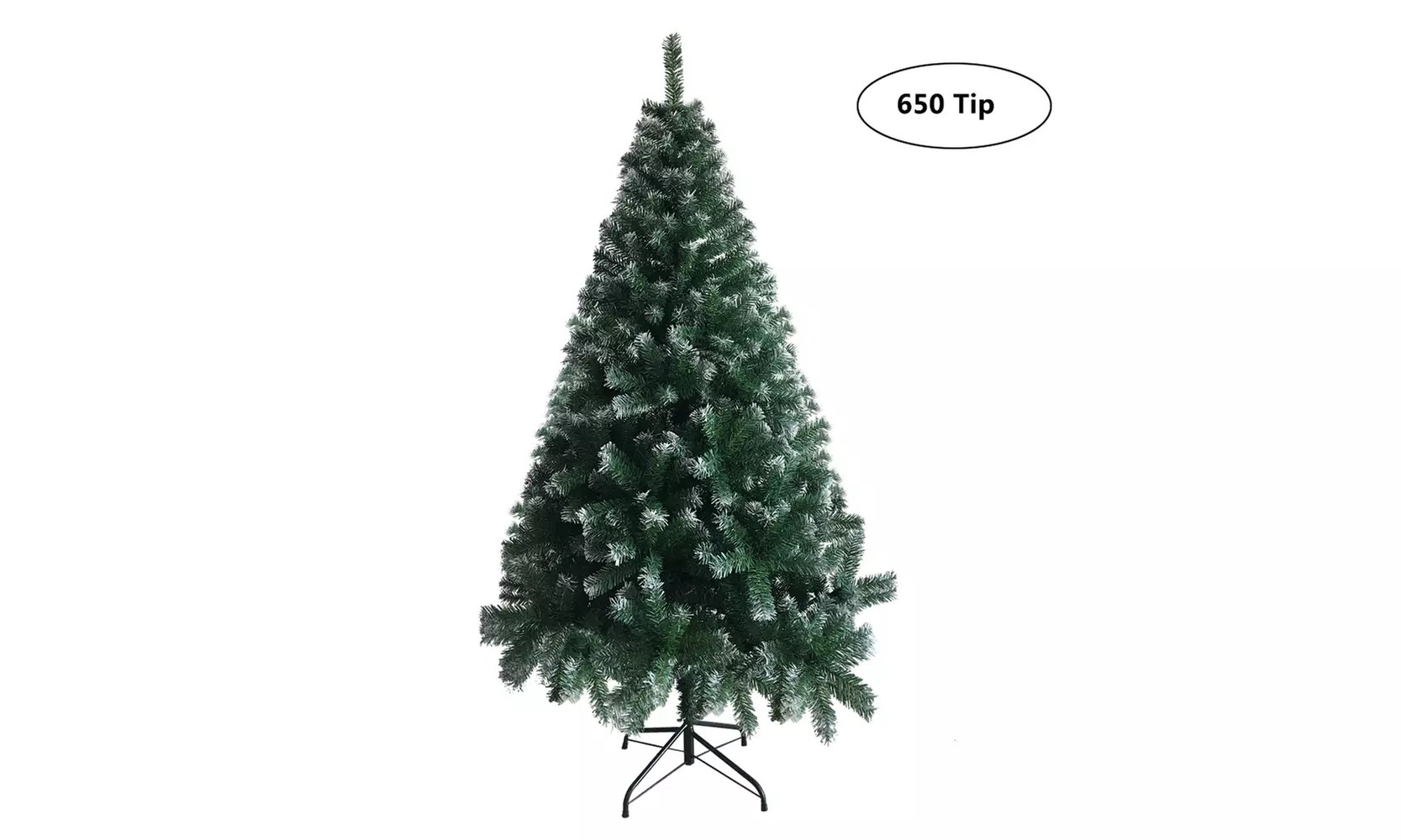 6ft Christmas Trees Snowy Everest Needles Faux Xmas Tree with 650 Branch Tips - Primary Image