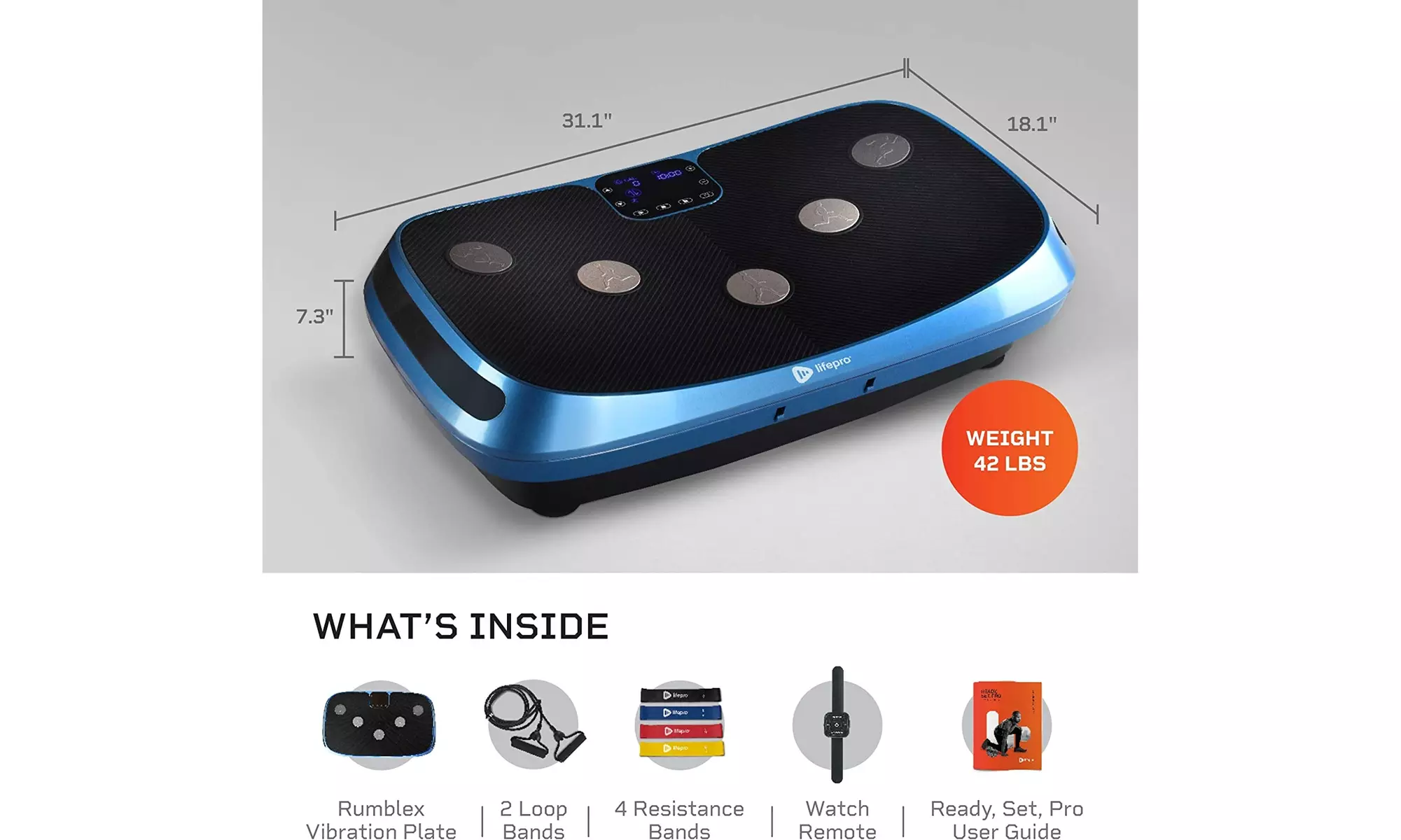 Rumblex 4D Vibration Plate Exercise Machine Black - Second Medium