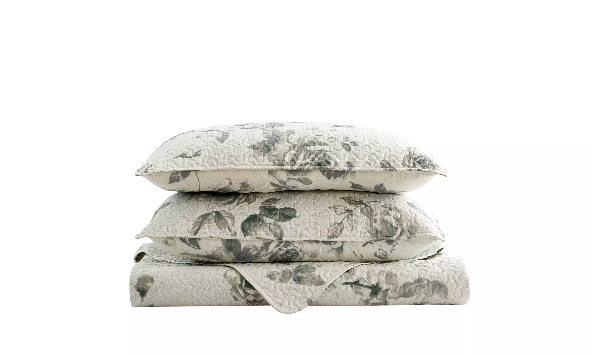 JML 3-Piece Reversible Quilt Set,Home Collection Printed Bedspread With 2 Shams