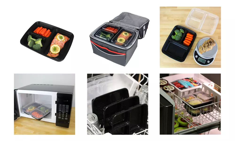 Meal Prep Bento Lunch Boxes with Lids (30-Piece Set) - Second Medium