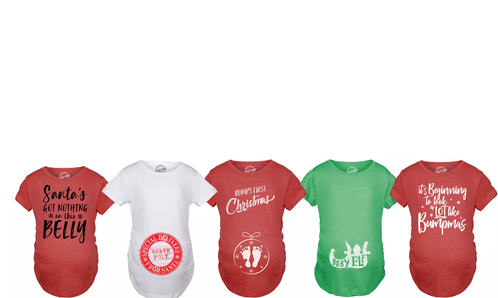 Crazy Dog T-Shirts Special Delivery Christmas Maternity T-Shirts - Primary Image