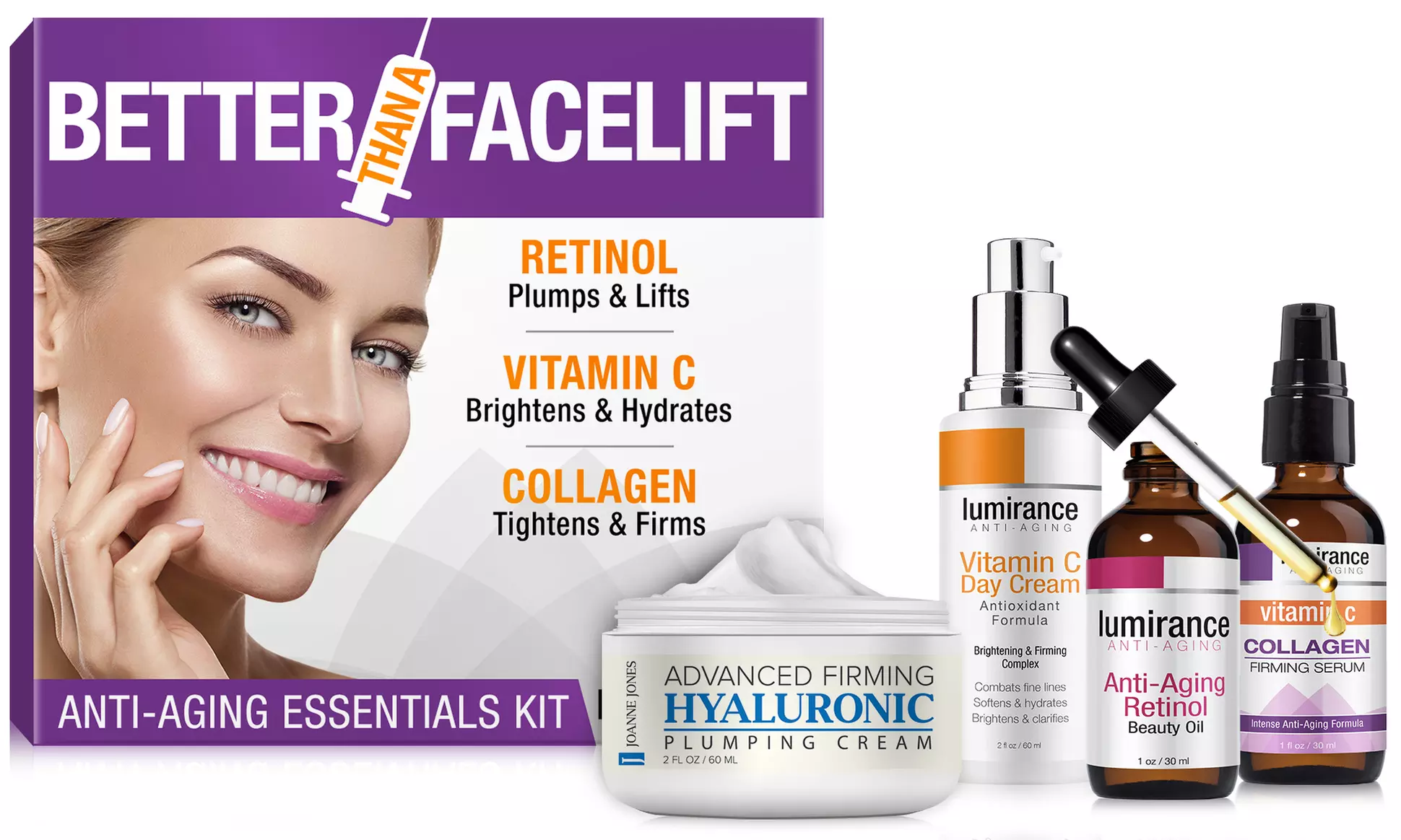 Lumirance Anti-Aging Essential Skincare Kits (3- or 4-Piece) - Second Medium