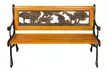 Kids Mini Sized Outdoor Hardwood Patio Park Bench - Second Medium