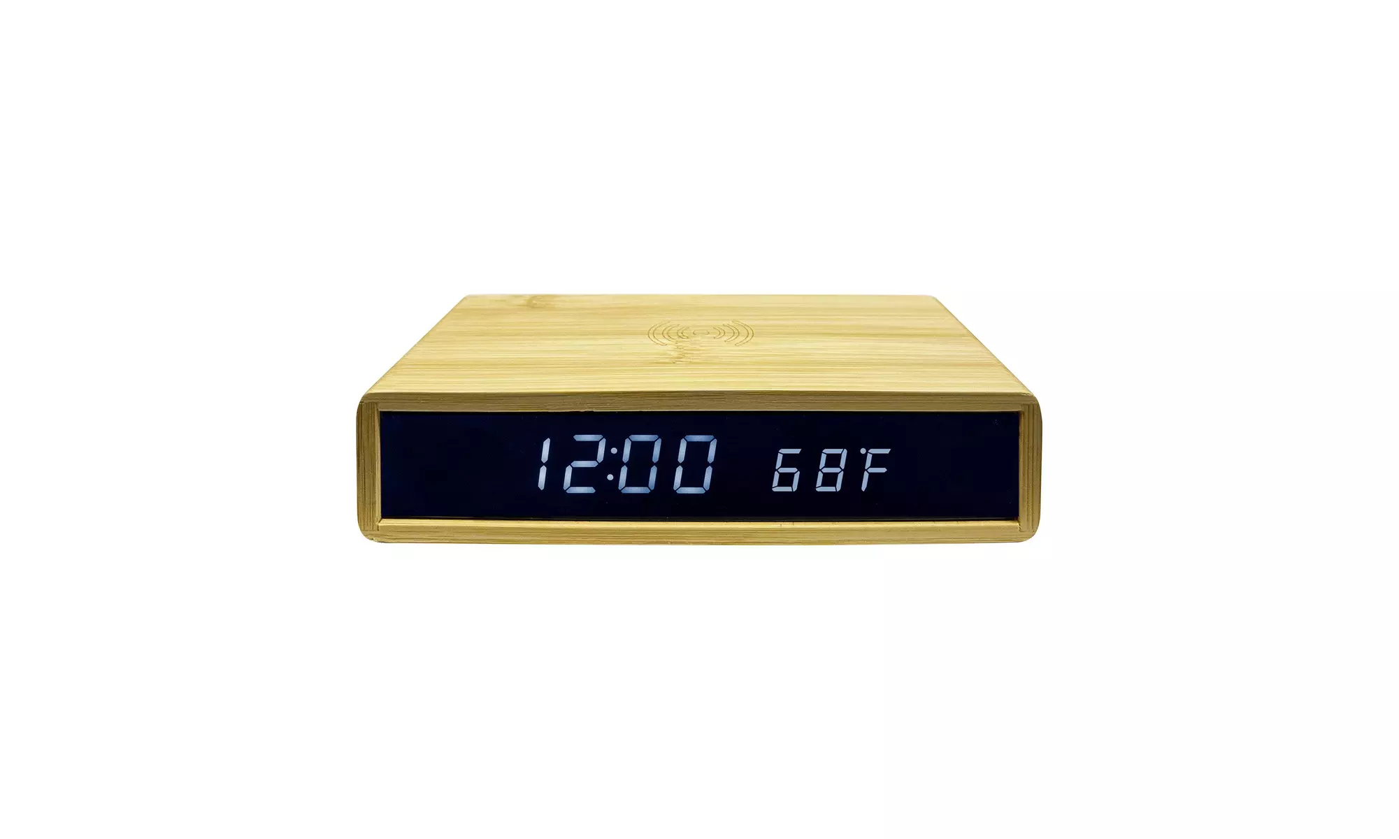 Zummy Wireless Charger Wood Clock with LED Clock