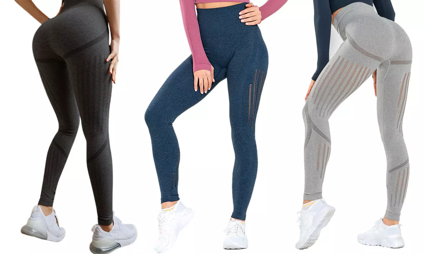 Women High Waist Vital Seamless Scrunch Butt Leggings Running Tights Trouser - Primary Image