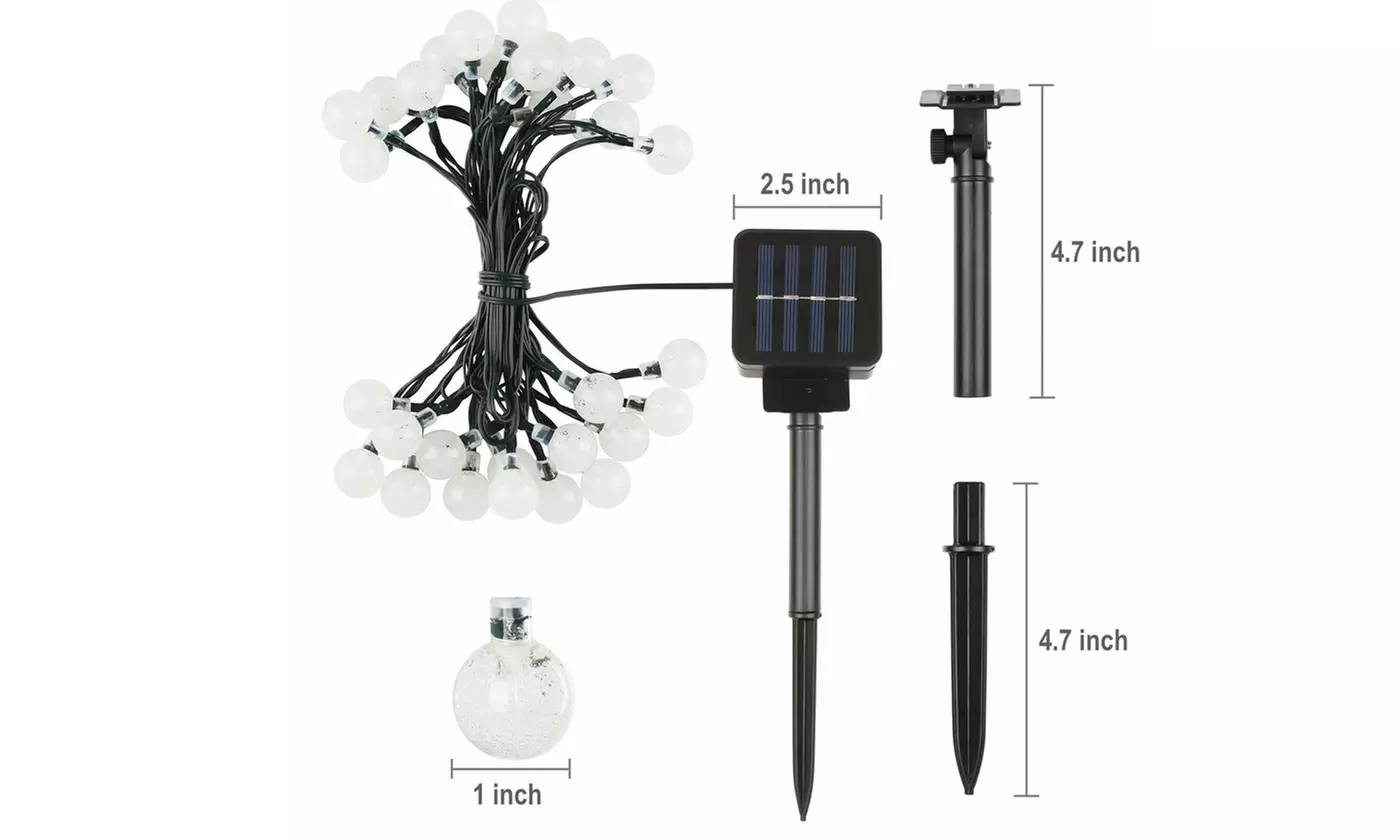 LED Solar String Ball Lights Outdoor Waterproof Garden Yard Decor
