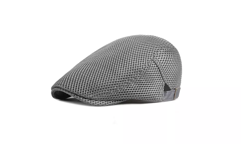 Men's Mesh Summer Gatsby Cap Ivy Hat Newsboy Golf Driving Flat Cabbie