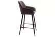 Set of 2 Bar Stools PU Leather Metal Legs Dining Pub Chairs - Second Medium