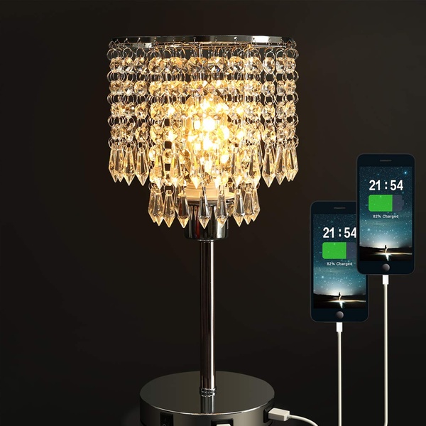 crystal bedside table lamps