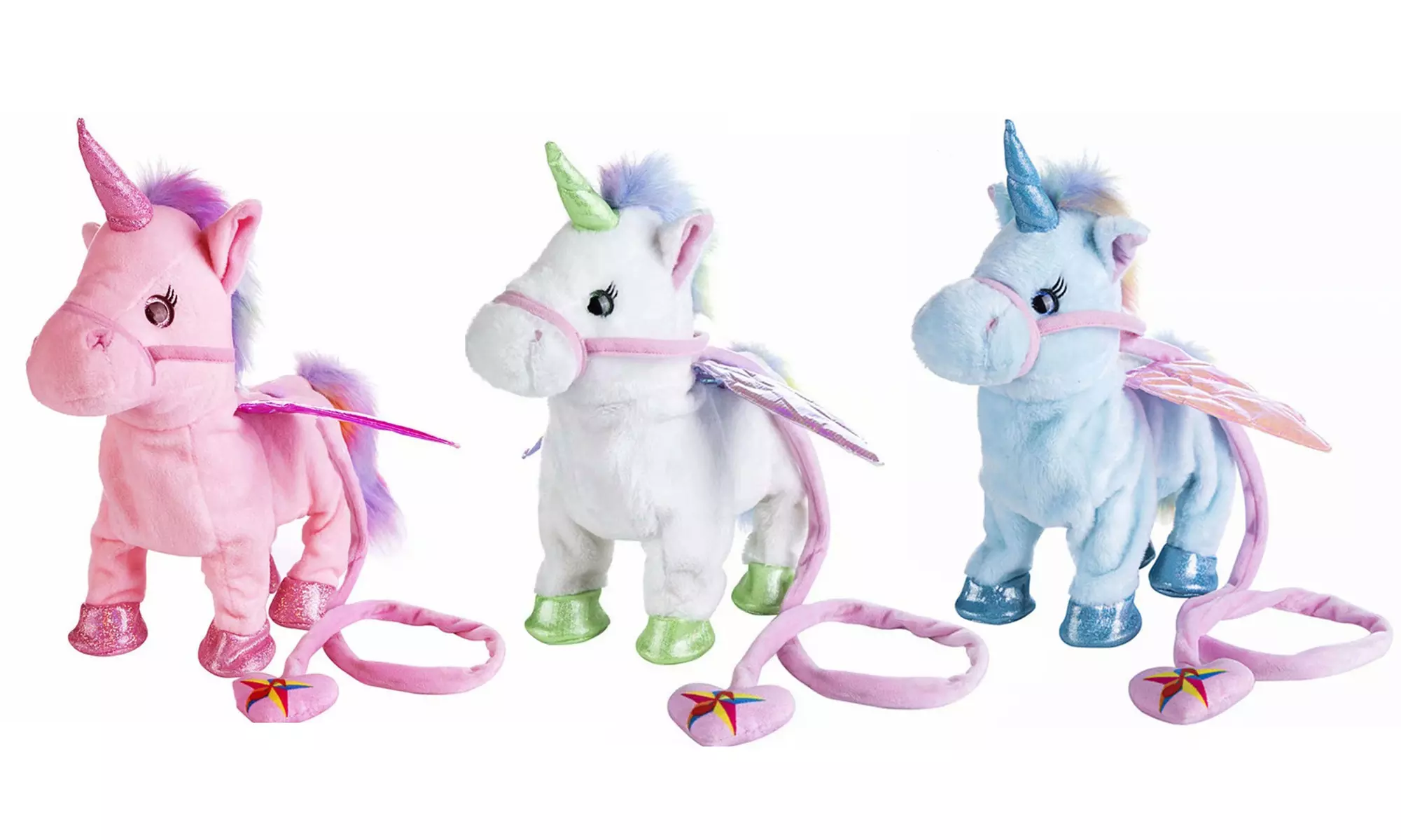 Electric Unicorn Pet Kids Leash Plush Stuffed Animal Toy Sing Song Walk Twisting - Primary Image