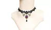 Violet Rose Black Lace Choker