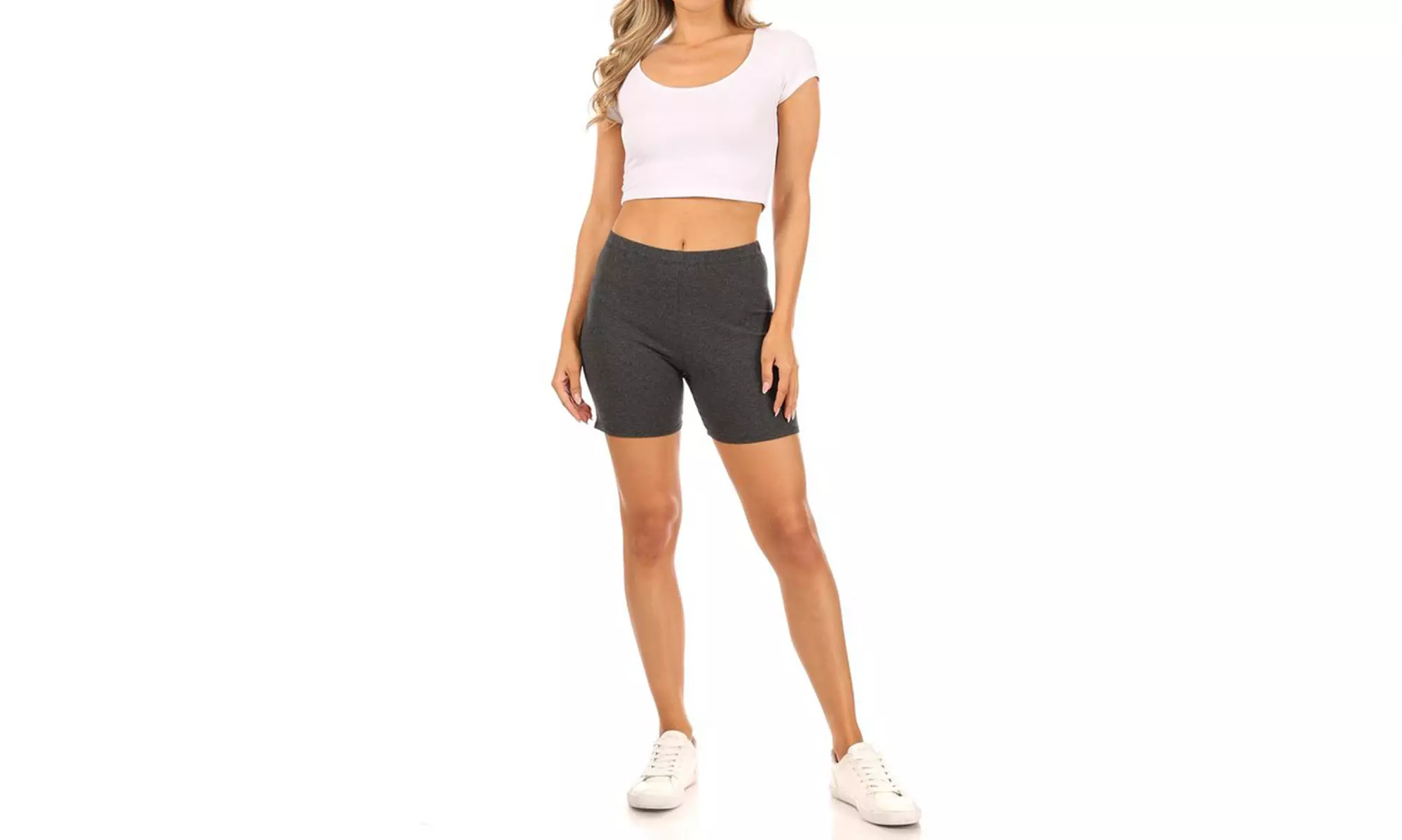 Women's Casual Stretch Cotton Solid Short Pants