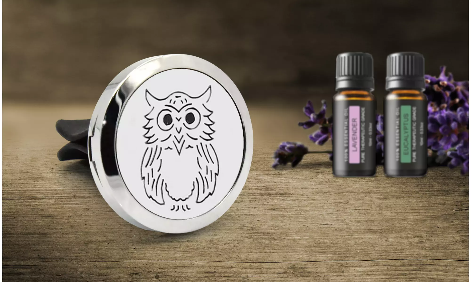 Aromatherapy Designer Essential Oil Car Vent Diffuser with 2 Optional Oils