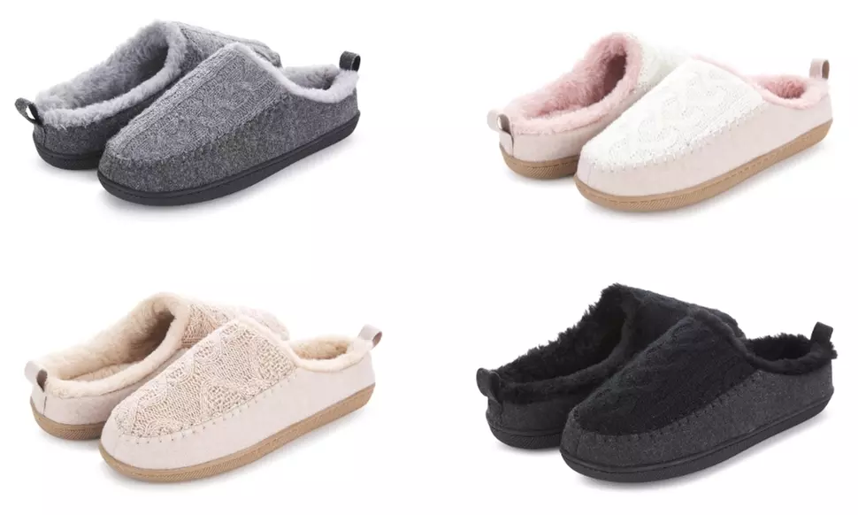 Floopi Women's Tori Cableknit And Felt Clog Slippers  - Primary Image