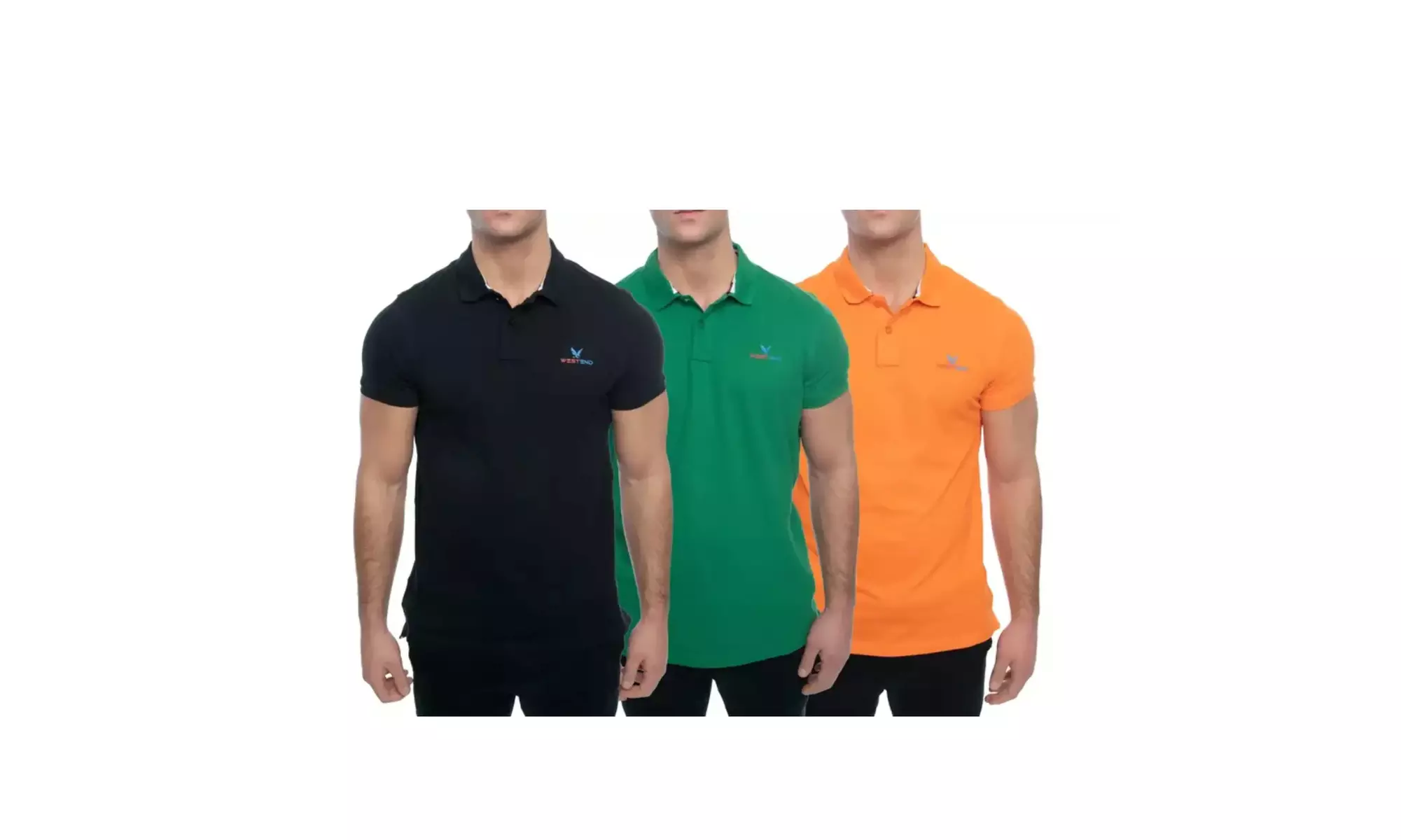 4 Pack Men's Short Sleeve 100% Cotton Polo Shirts - Mystery Colors