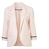 Image 7: Women's Cotton Rolled up Sleeve No-Buckle Blazer Jacket Suits