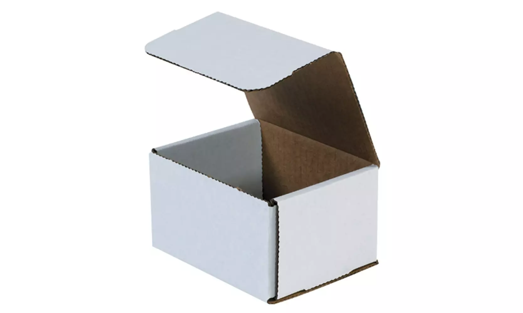 25 5x4x3 White Cardboard Paper Boxes Mailing Packing Shipping Box Carton - Primary Image