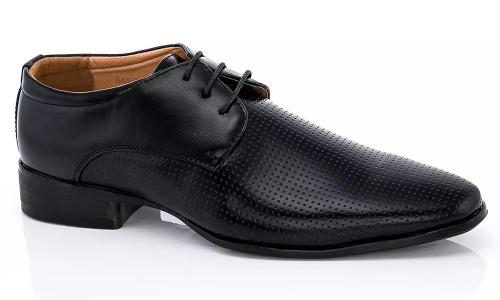 Men's Black Basic Dress Shoes (Size 9.5) - Second Medium