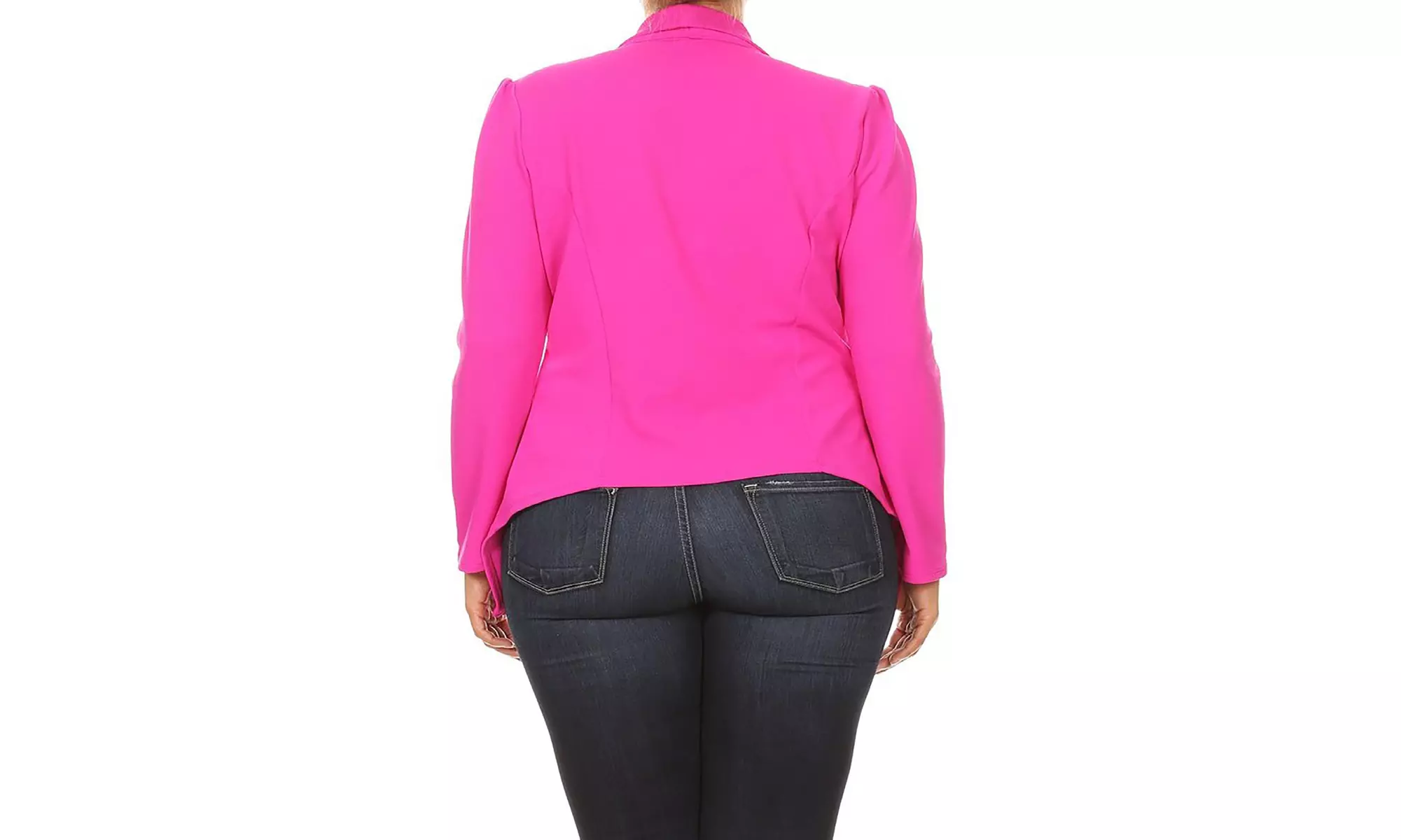 MOA Collection Womens Open Front Blazer with Plus Size