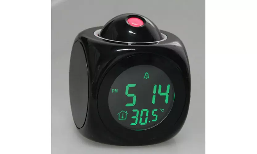 New Projection Alarm Clock Talking LCD Multi-function Time & Temperature Display - Second Medium