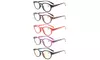 5-Pack Retro Key Hole Oval Round Reading Glasses Include Computer Readers