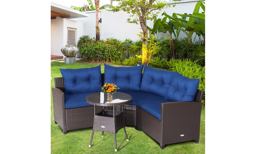 Up To 55% Off On Costway 4PCS Patio Rattan Fur... | Groupon Goods