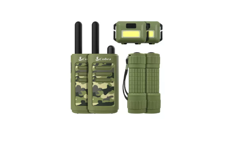 Cobra HE150G6P 16-Mile Compact Two-Way Radio/Walkie Talkie Bundle (Camo Green) - Primary Image