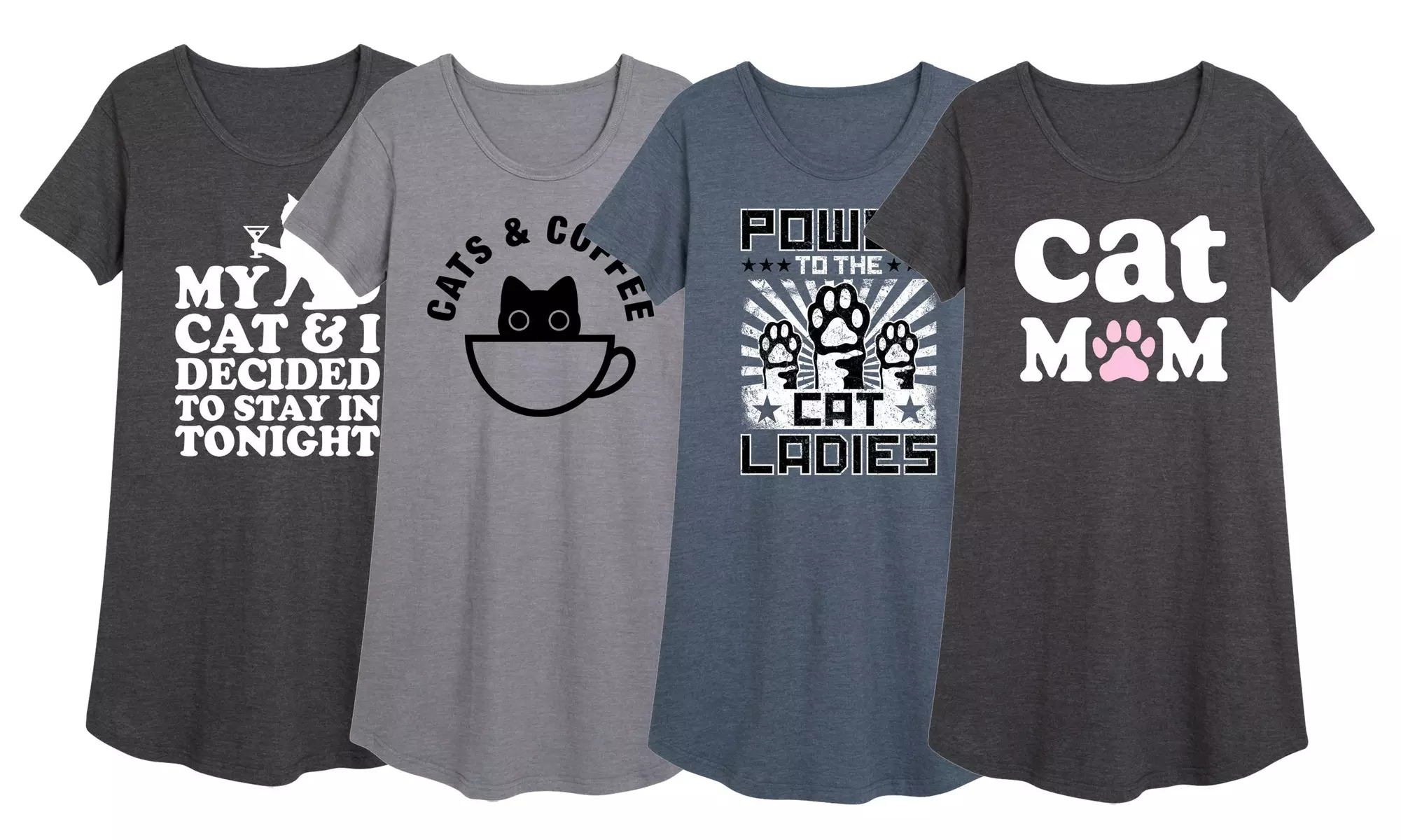 Nap Chat: Women's Cat Lovers Lounge and Sleep Dresses - Primary Image