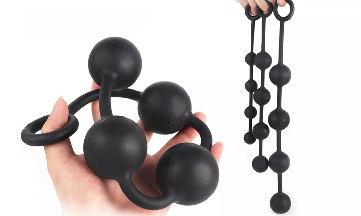 Silicone Anal Beads Pull Ring 4 Balls Prostate Massager