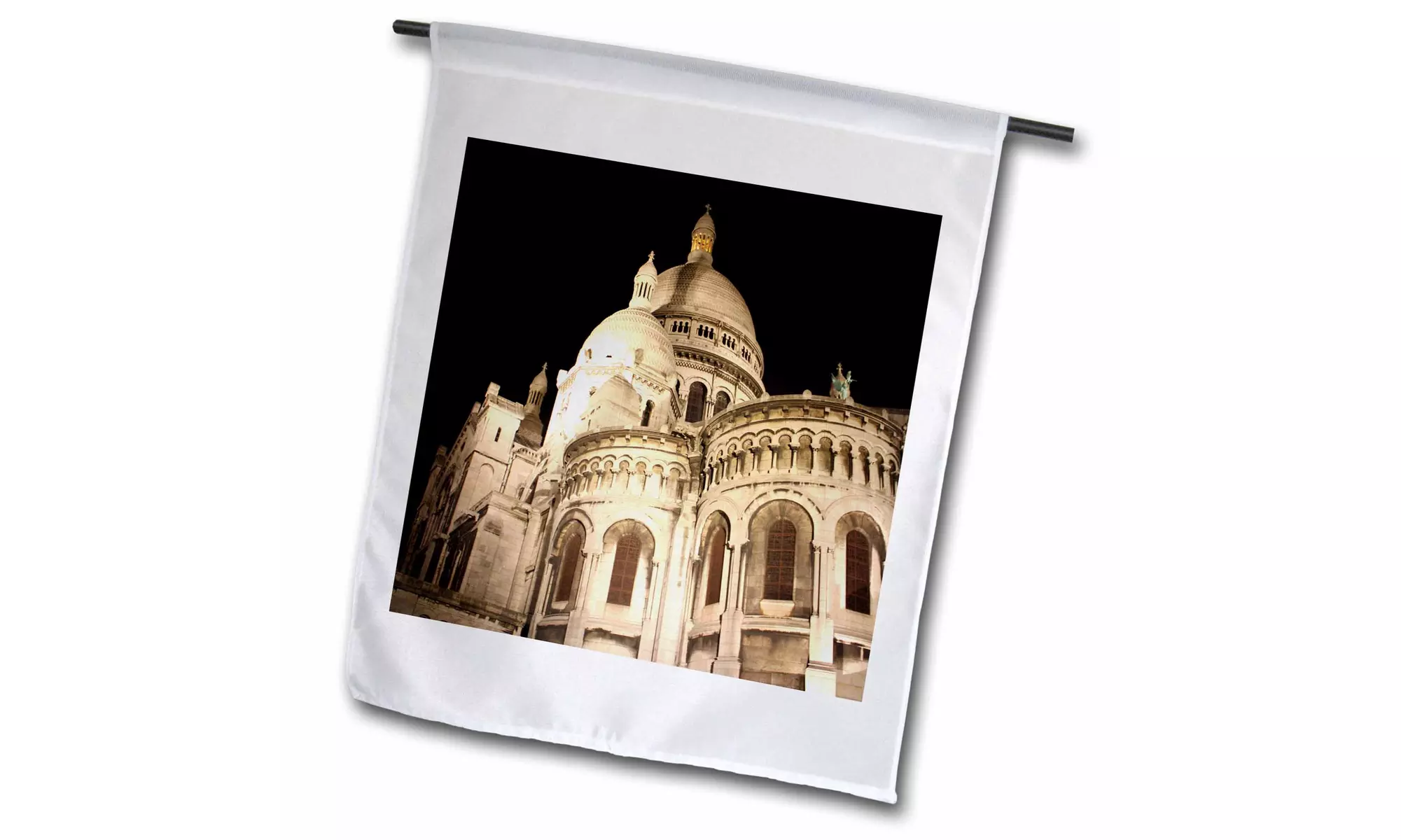  Garden Flag Sacre Coeur at Night, Paris, France - 12 by 18-inches  - Primary Image