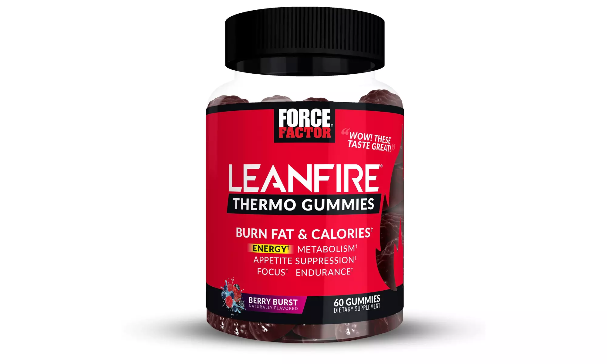 Force Factor LeanFire Thermo Gummies Fat Burner, Boost Energy and Metabolism - Primary Image