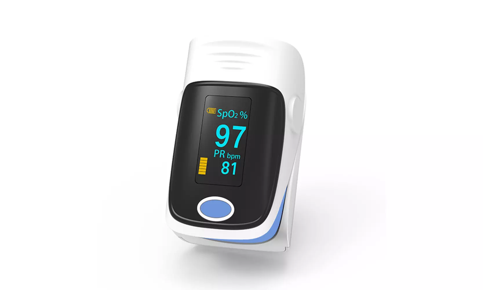 Fingertip Pulse Oximeter Finger Blood Oxygen Saturation Monitor Heart Rate - Primary Image