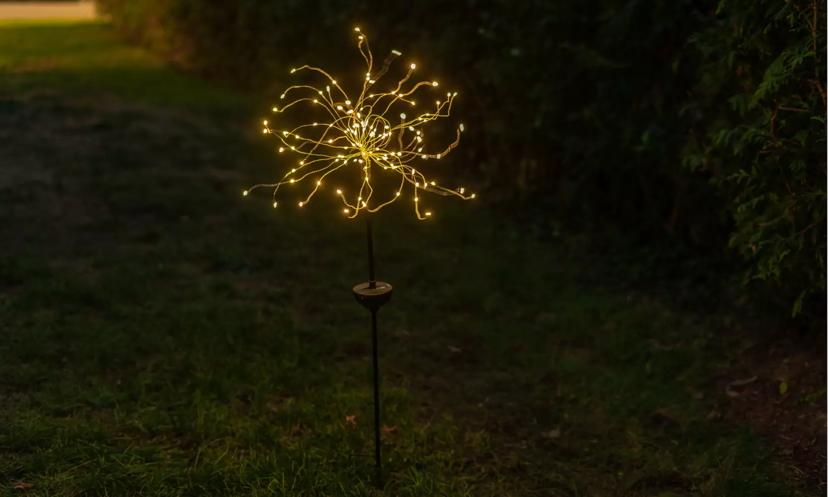 Up to Three-Pack Touch Of ECO Solar LED Sparkler-Design Outdoor Stake Light