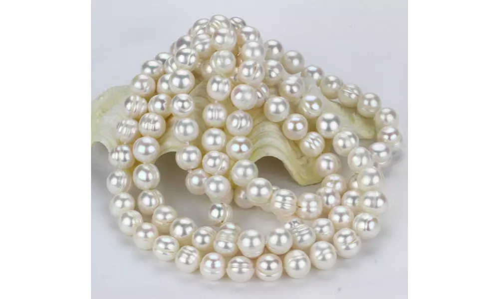 36" Freshwater Pearl White or Multi Color Endless Necklace (Multiple Options)