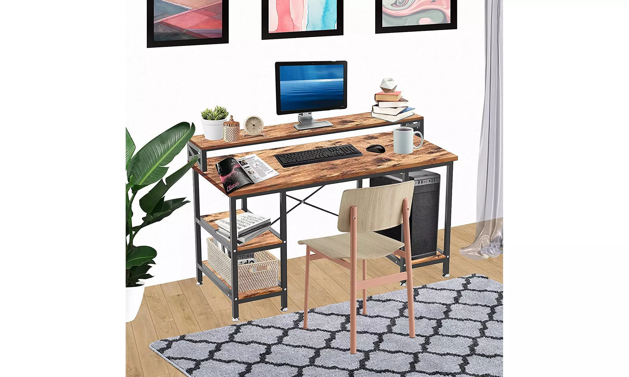 50 Inch Modern Office Desk with Storage - Second Medium