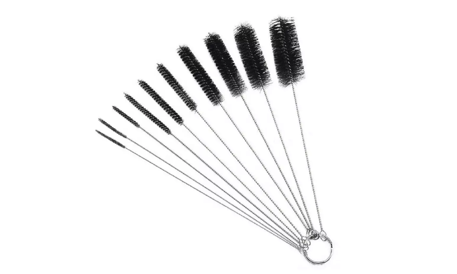 10 PCs Nylon Cleaning Brushes Set-Versatile Bristle Kit for Tubes Bottle & Straw - Primary Image