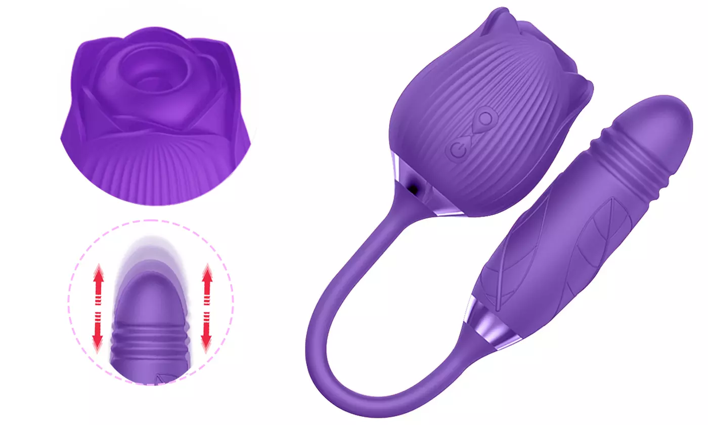 10 Speeds Vibration Suction Rose Nipple Clitoral Sucking Vibrator